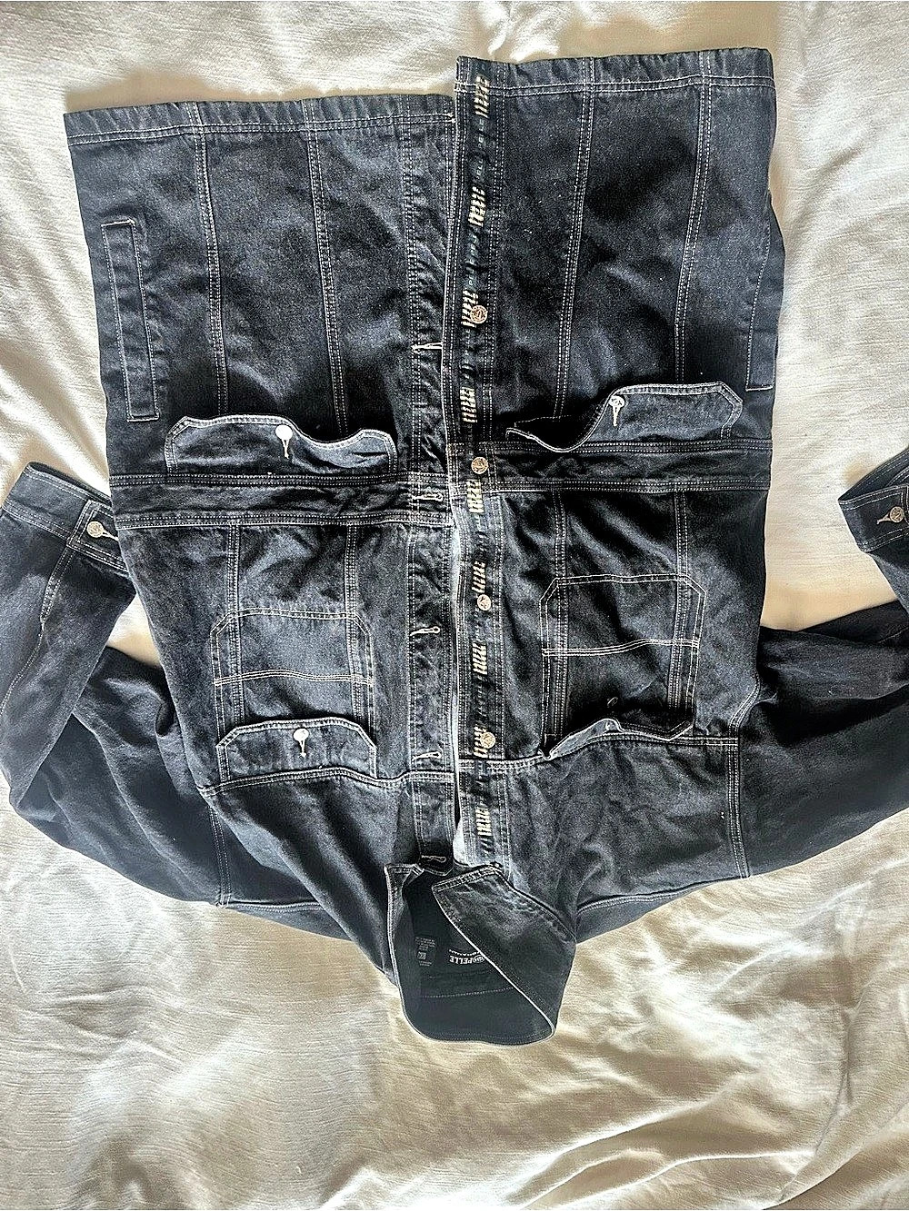 Pelle Black Embroidered Utility Jacket